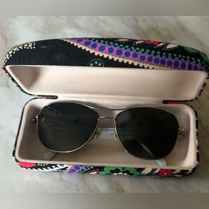 Vera Bradley Silver Aviator Sunglasses